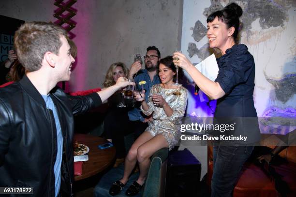 President Sarah Barnett toasts at BBC AMERICA's "Orphan Black" Premiere Party at Vandal on June 6, 2017 in New York City.