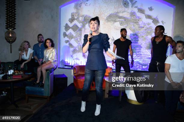 President Sarah Barnett speaks at BBC AMERICA's "Orphan Black" Premiere Party at Vandal on June 6, 2017 in New York City.