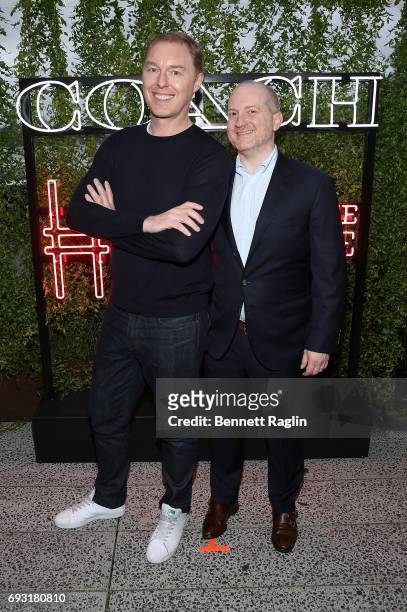 Creative director of Coach Stuart Vevers and Joshua Shulman, CEO and President of Coach pose for a picture during the Coach and Friends of the High...