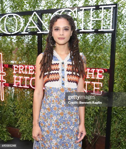 Actress Sasha Lane attends the Coach and Friends of the High Line Summer Party at High Line on June 6, 2017 in New York City.