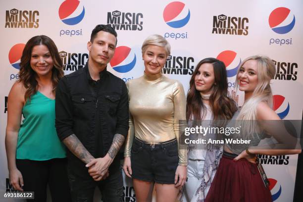 Ashley Eicher, Devin Dawson, Maggie Rose, Megan Mace, and Liz Mace attend Pepsi Fire House at the CMT Music Awards - Get It While It's Hot: Listening...