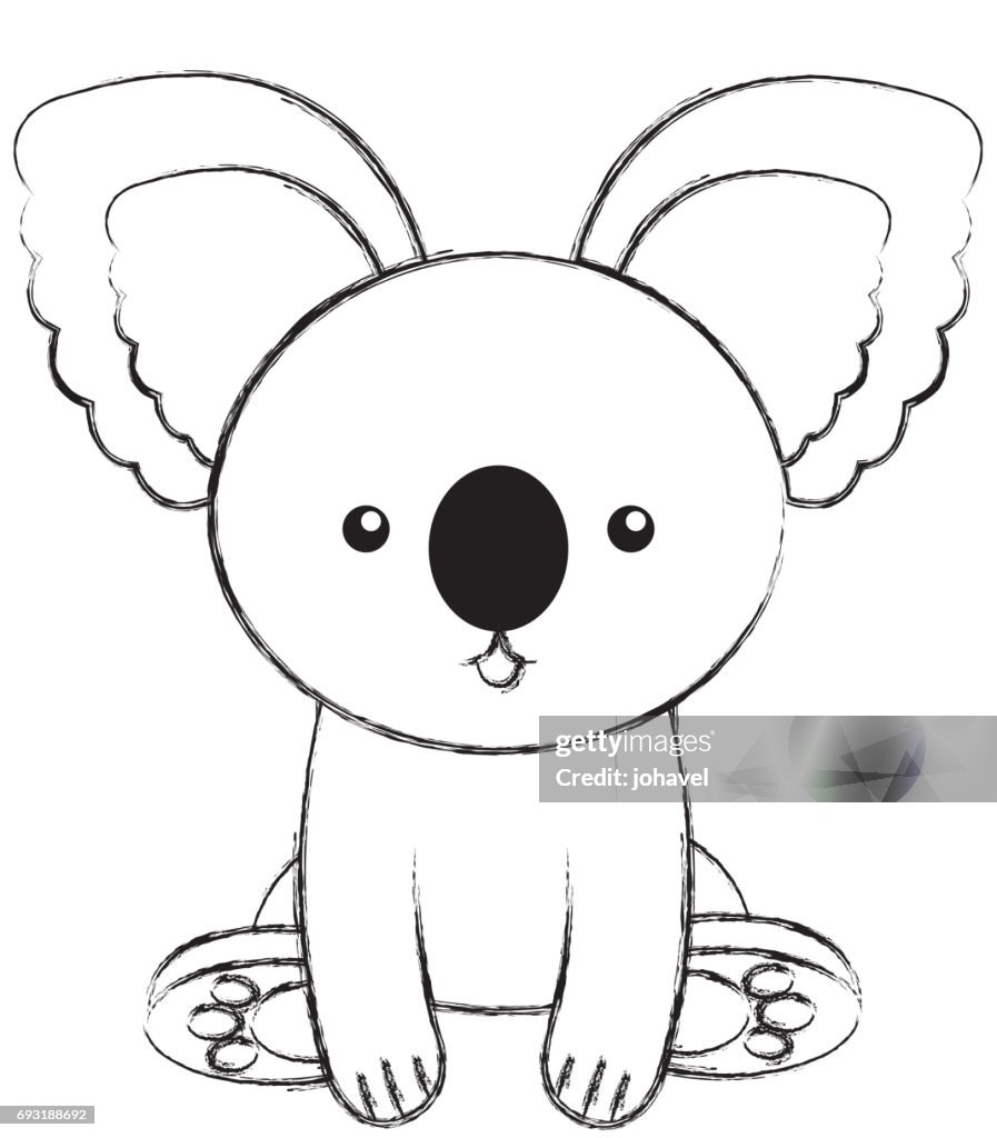 Cute Sketch Draw Koala Cartoon High-Res Vector Graphic - Getty Images