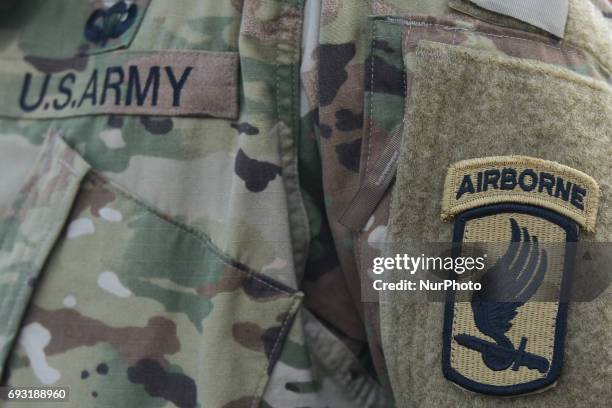 Members of the 101st Airborne Division of the US Army, during the International Commemorative Ceremony of the Allied Forces Landing in Normandy in...