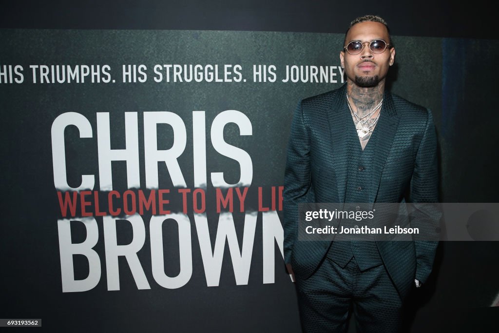 Premiere Of Riveting Entertainment's "Chris Brown: Welcome To My Life" At L.A. LIVE