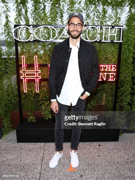 Model Nicolas Simoes attends the Coach and Friends of the High Line Summer Party at High Line on June 6, 2017 in New York City.