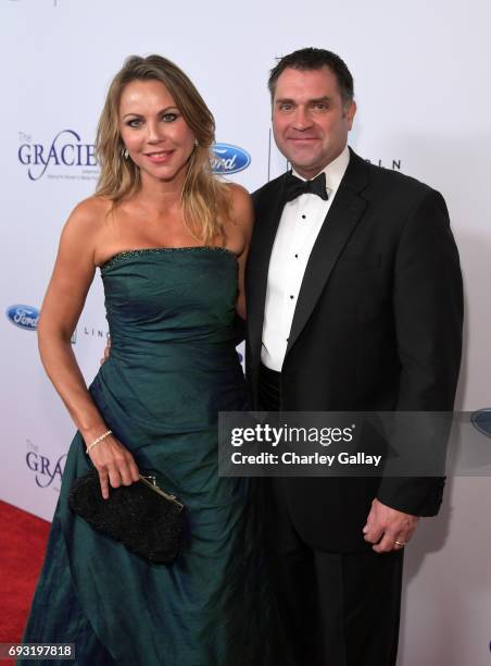 Lara Logan and Joseph Burkett attend the 42nd Annual Gracie Awards Gala, hosted by The Alliance for Women in Media at the Beverly Wilshire Hotel on...