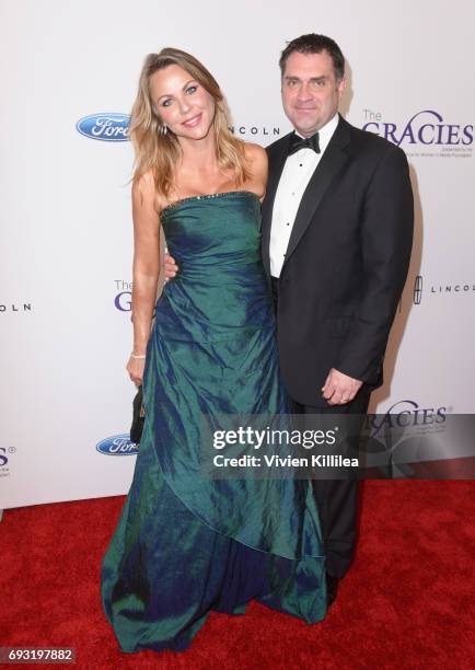 Journalist Lara Logan and Joseph Burkett attend the 42nd Annual Gracie Awards Gala, hosted by The Alliance for Women in Media at the Beverly Wilshire...