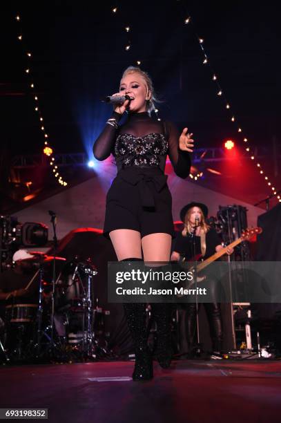 Singer-songwriter RaeLynn performs onstage during Pandora Sounds Like Country at Marathon Music Works on June 6, 2017 in Nashville, Tennessee.