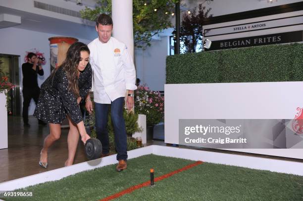 Belgian Chef Bart Vandaele and Shay Mitchell Host One to Rememberat the Stella Artois Braderie in New York City on June 6, 2017.