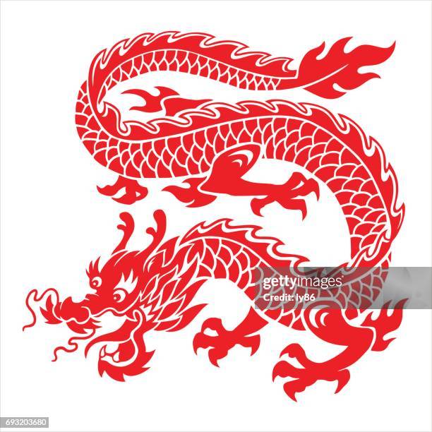 illustrazioni stock, clip art, cartoni animati e icone di tendenza di drago - dragon tattoos