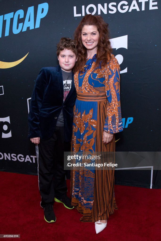 Debra Messing and son Roman Walker Zelman attend "Nightcap" Season 2