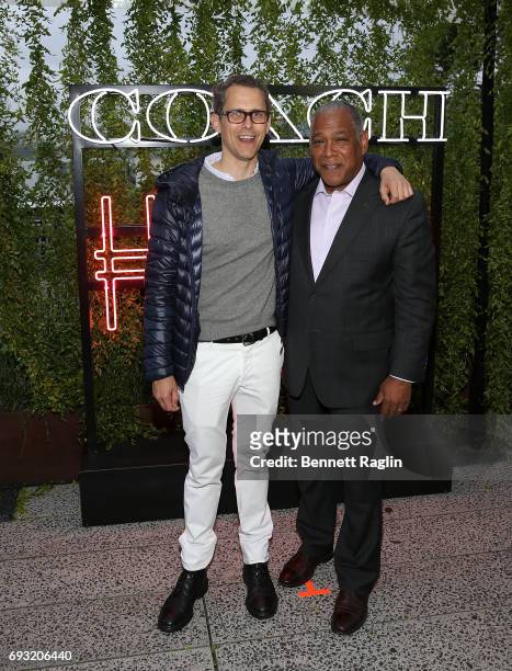 Robert Hammond, Exective Director of the High Line and Mitchell Silver , New York City Commissioner of Park and Recreations attend the Coach and...