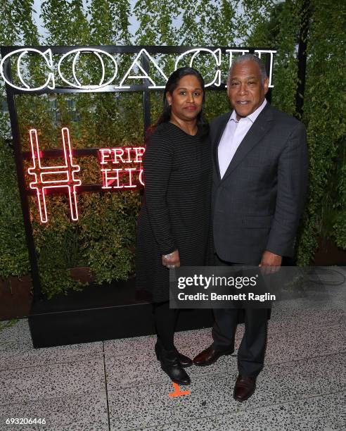 Mitchell Silver , New York City Commissioner of Park and Recreations and wife Mary Silver attend the Coach and Friends of the High Line Summer Party...