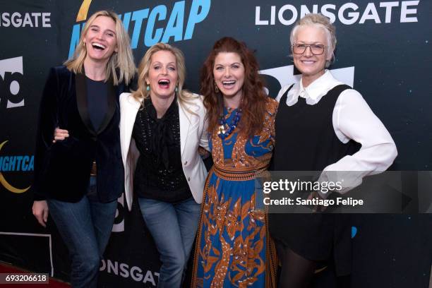 Isabel Gillies, Ali Wentworth, Debra Messing and Nancy Jarecki attend "Nightcap" Season 2 New York Premiere Party at Crosby Street Hotel on June 6,...