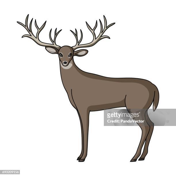 Deer With Big Hornsanimals Single Icon In Cartoon Style Vector Symbol Stock  Illustration Web High-Res Vector Graphic - Getty Images