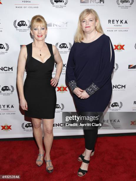 Evelyn Brady-Watters and Monica Brady arrive at the 18th Annual Golden Trailer Awards at Saban Theatre on June 6, 2017 in Beverly Hills, California.