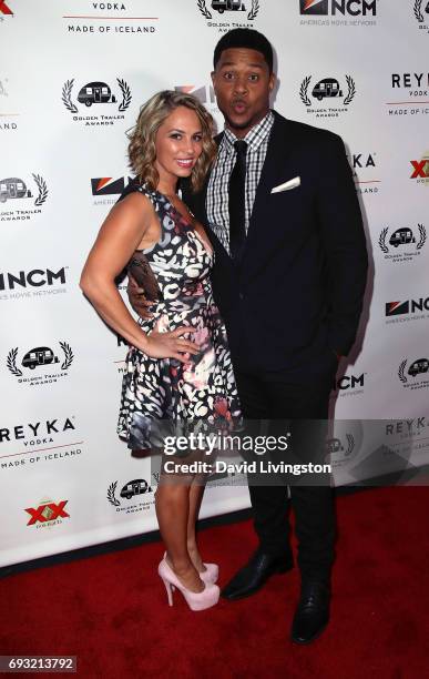 Actor Pooch Hall and wife Linda Hall attend the 18th Annual Golden Trailer Awards at the Saban Theatre on June 6, 2017 in Beverly Hills, California.