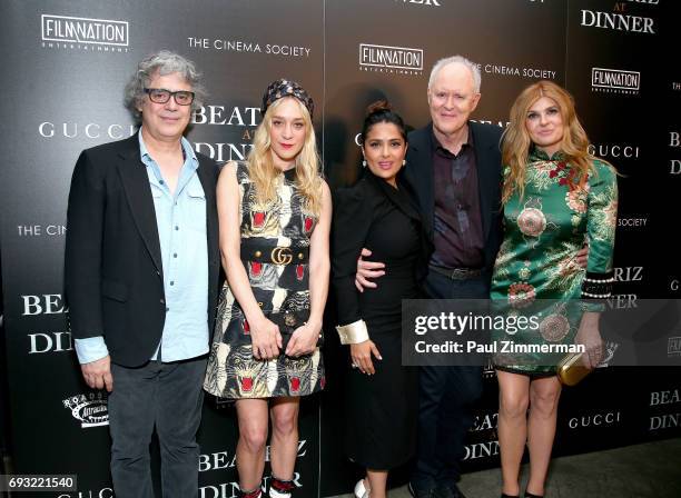 Miguel Arteta, Chloe Sevigny, Salma Hayek, John Lithgow and Connie Britton attend the Gucci & The Cinema Society Host A Screening Of Roadside...