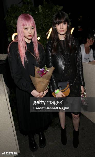 Model Fernanda Lee and Isabella Ridolfi attend the Coach and Friends of the High Line Summer Party at High Line on June 6, 2017 in New York City.