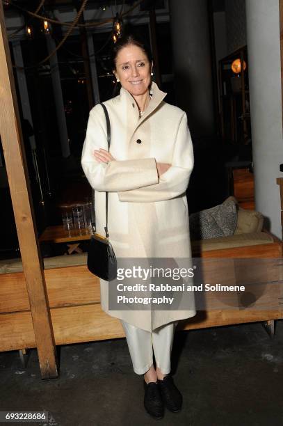 Julie Taymor attends the Gucci & The Cinema Society Host A Screening Of Roadside Attractions' "Beatriz At Dinner" - After Party at Mr. Purple on June...