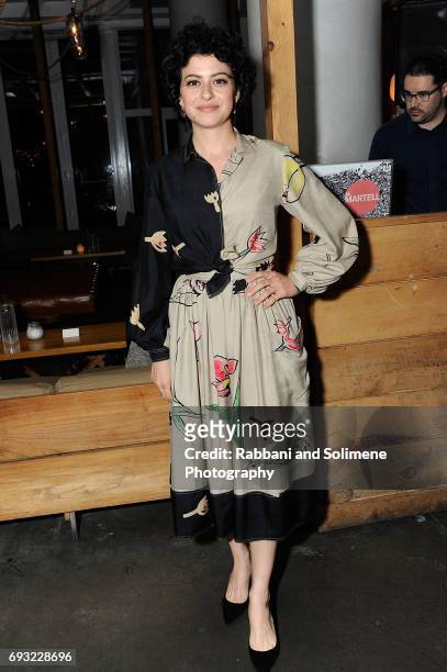 Alia Shawkat attends the Gucci & The Cinema Society Host A Screening Of Roadside Attractions' "Beatriz At Dinner" - After Party at Mr. Purple on June...