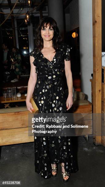 Carla Gugino attends the Gucci & The Cinema Society Host A Screening Of Roadside Attractions' "Beatriz At Dinner" - After Party at Mr. Purple on June...