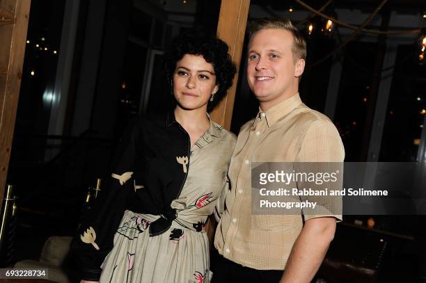 Alia Shawkat and John Early attend the Gucci & The Cinema Society Host A Screening Of Roadside Attractions' "Beatriz At Dinner" - After Party at Mr....