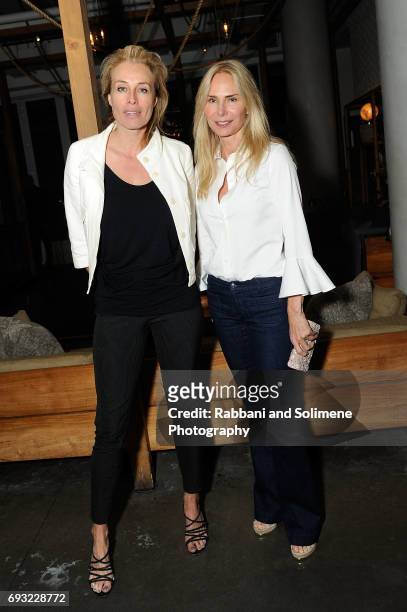 Frederique van der Wall and Valesca Guerrand-Hermes attend the Gucci & The Cinema Society Host A Screening Of Roadside Attractions' "Beatriz At...