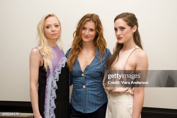 Portia Doubleday, Grace Gummer and Carly Chaikin at the "Mr. Robot" Press Conference at the Four Seasons Hotel on June 5, 2017 in Beverly Hills,...