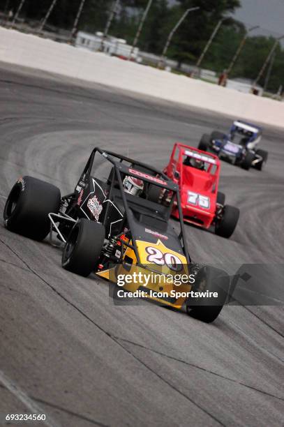 Jerry Coons Jr Gene Nolen Racing races in the Carb Night Classic United States Auto Club Silver Crown Champ Car Series 100-lap feature, Friday, May...