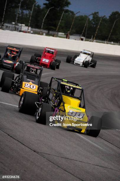 Toni Breidinger Breidinger Motorsports races in the Carb Night Classic United States Auto Club Silver Crown Champ Car Series 100-lap feature, Friday,...