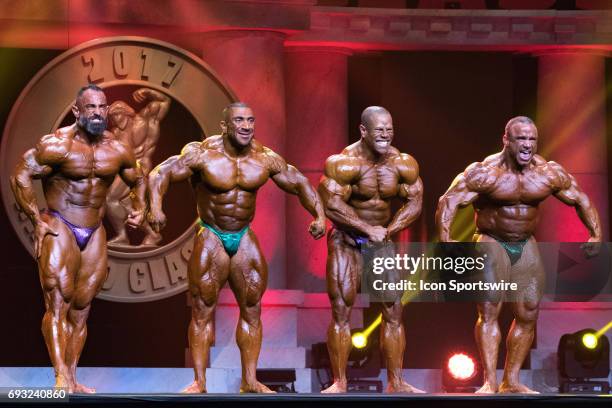 Guy Cisternino , Ahmad Ashkanani , David Henry and Jose Raymond compete in the Arnold Classic 212 as part of the Arnold Sports Festival on March 3 at...