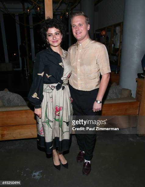 Alia Shawkat and John Early attend the Gucci & The Cinema Society after party of Roadside Attractions' "Beatriz At Dinner" at Mr. Purple on June 6,...