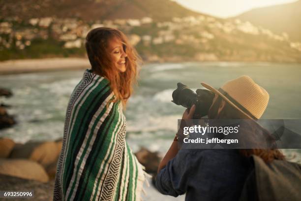 her smile lights up every scene - beach model stock pictures, royalty-free photos & images