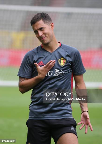 Brussels , Belgium / Training and Family Day Red Devils /"nEden HAZARD"nPicture Vincent Van Doornick / Isosport