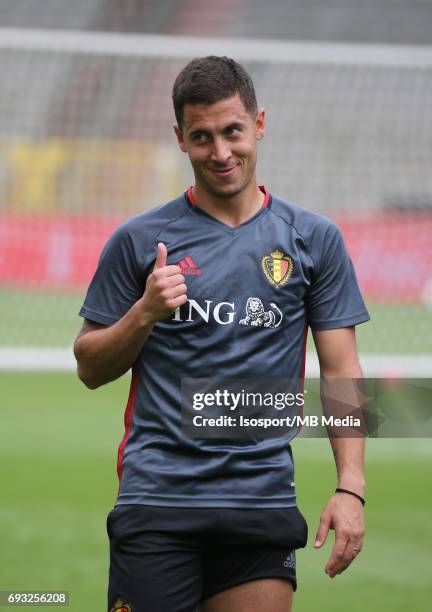 Brussels , Belgium / Training and Family Day Red Devils /"nEden HAZARD"nPicture Vincent Van Doornick / Isosport