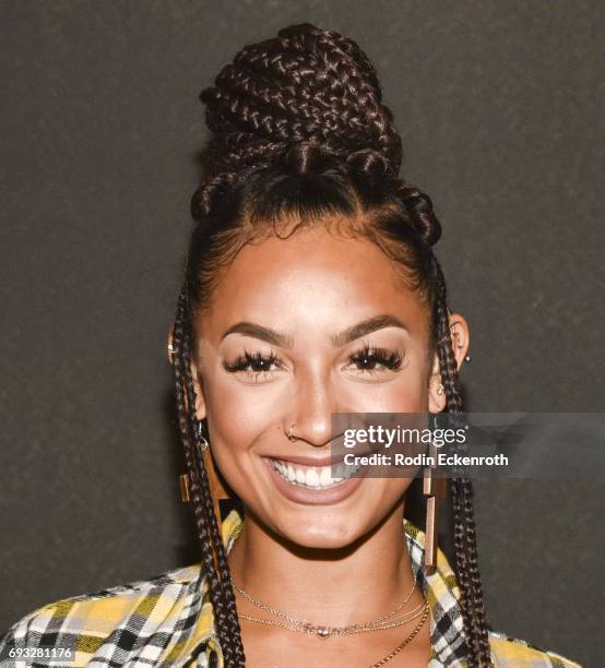 DaniLeigh attends the premiere of "Chris Brown: Welcome to My Life" at Regal LA Live Stadium 14 on June 6, 2017 in Los Angeles, California.