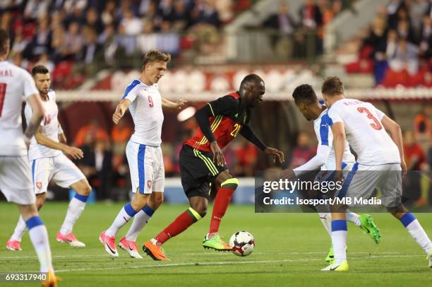 Brussels , Belgium / International friendly game : Belgium v Czech Republic /"nBorek DOCKAL - Christian KABASELE"nPicture by Vincent Van Doornick /...