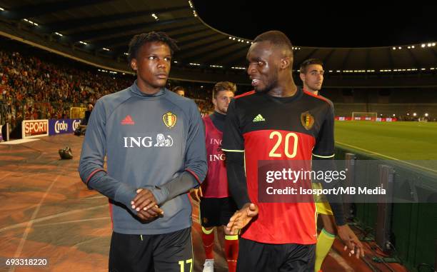 Brussels , Belgium / International friendly game : Belgium v Czech Republic /"nDedryck BOYATA - Christian BENTEKE"nPicture by Vincent Van Doornick /...