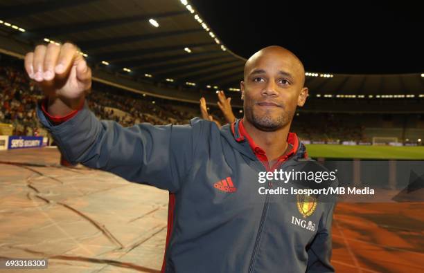 Brussels , Belgium / International friendly game : Belgium v Czech Republic /"nVincent KOMPANY - Vreugde Joie Celebration"nPicture by Vincent Van...