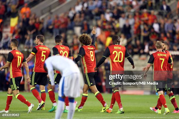 Brussels , Belgium / International friendly game : Belgium v Czech Republic /"nMarouane FELLAINI - Vreugde Joie Celebration"nPicture by Vincent Van...