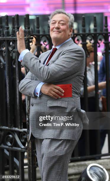 Ben Stephen Fry attends a memorial service for comedian Ronnie Corbett at Westminster Abbey on June 7, 2017 in London, England. Corbett died in March...