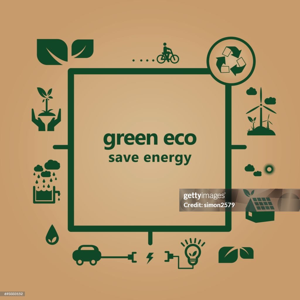 Recyle Energy Green Energy And Recycle Concept Illustrations High-Res Vector Graphic ...