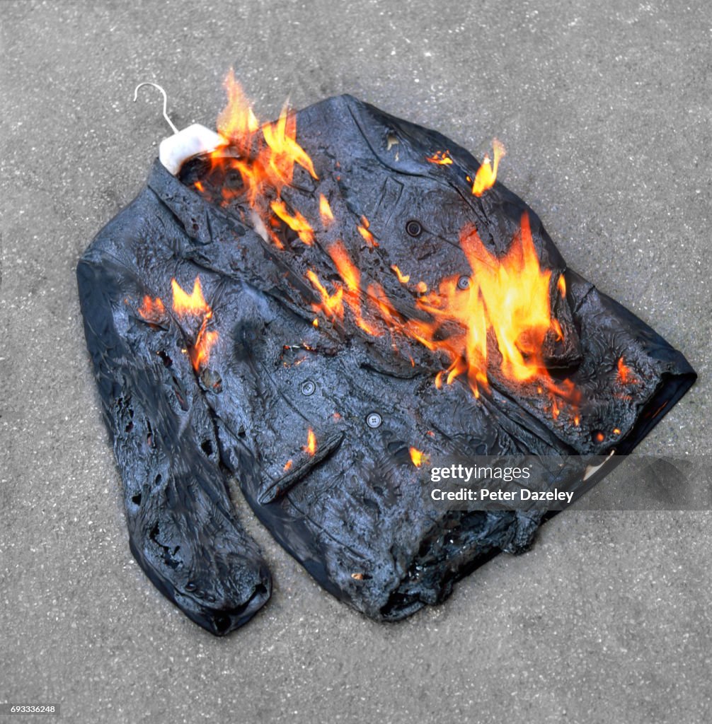 Explode Jacket Jacket On Fire High-Res Stock Photo - Getty Images