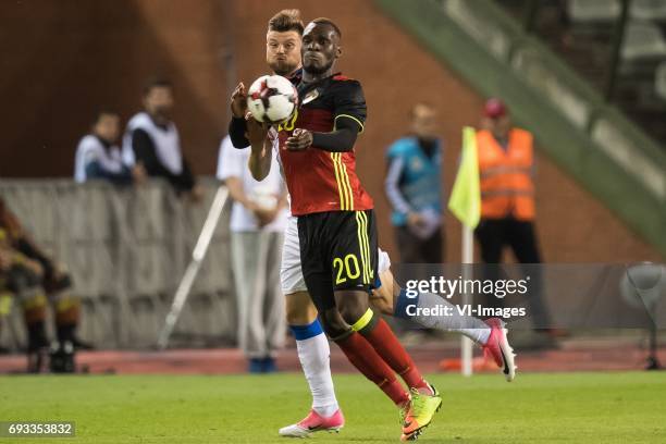 Ondrej Celustka of Czech Republic, Christian Benteke of Belgiumduring the friendly match between Belgium and Czech Republic on June 05, 2017 at the...