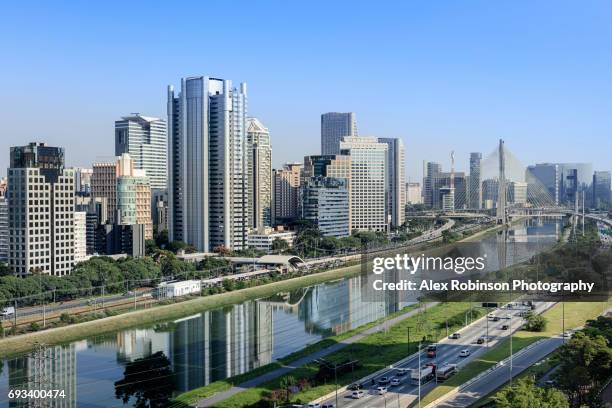 sao paulo skyline - brazil's largest city - sao paulo state foto e immagini stock