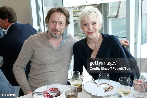 Actors Mathieu Amalric and Tonie Marshall attend the "France Television" Lunch during the 2017 French Tennis Open - Day Eleven at Roland Garros on...