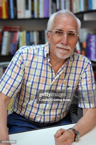 The writer Luis Mateo Diez attends Book Fair 2017 at El Retiro Park on May 28, 2017 in Madrid, Spain.