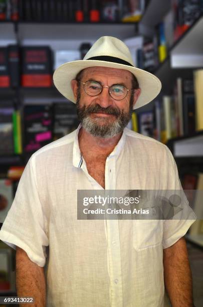 The writer Juan Madrid attends Book Fair 2017 at El Retiro Park on June 3, 2017 in Madrid, Spain.
