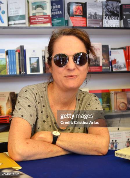 The writer Marta Sanz attends Book Fair 2017 at El Retiro Park on June 3, 2017 in Madrid, Spain.